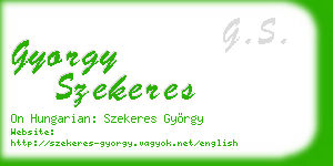 gyorgy szekeres business card
