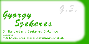 gyorgy szekeres business card